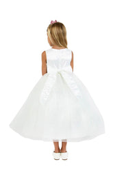 Satin Tulle Flower Girl Dress And Party Dress For Girls